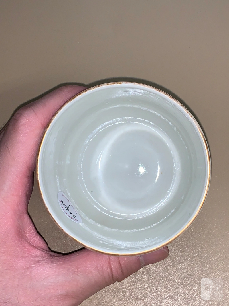 清道光 粉彩蓬莱仙阁图卧足杯 - 图7